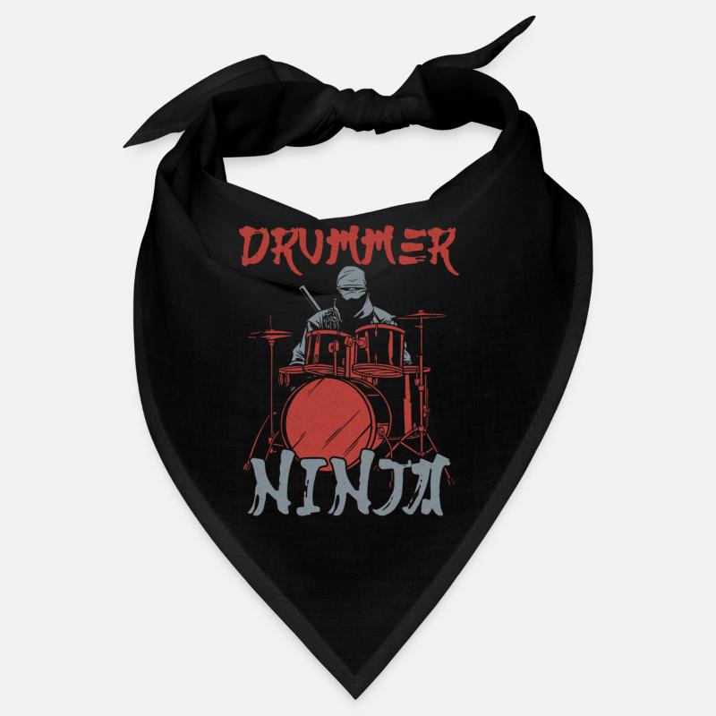 Drummer Drum Set Ninja Vintage Bandana