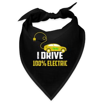 I Drive 100% Electric Mobility EV Car Driver - Bandana - Schwarz - Vorne