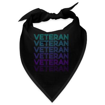 Veteranen-Retro - Bandana - Schwarz - Vorne