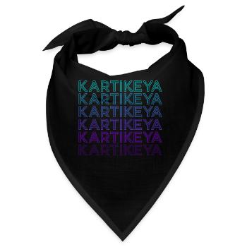 Kartikeya Hindu Gott Mythologie Hinduismus Retro - Bandana - Schwarz - Vorne