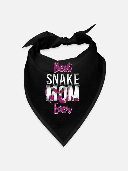 Snake Serpent Mom Mother Vintage - Bandana - black - Front