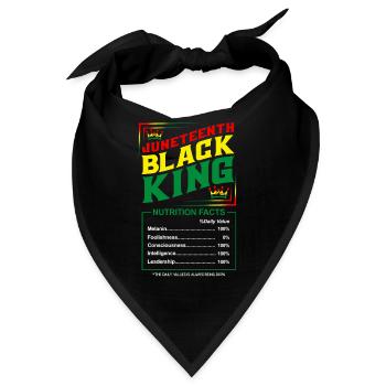 Juneteenth Black King Nutrition Facts - Bandana - Schwarz - Vorne