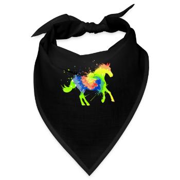 Reitsport Kunst Reiterin Reitsport - Bandana - Schwarz - Vorne
