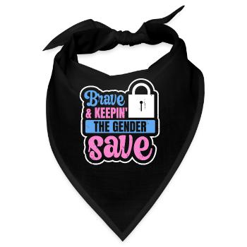 Gender Reveal Design für eine Gender-Hüterin - Bandana - Schwarz - Vorne