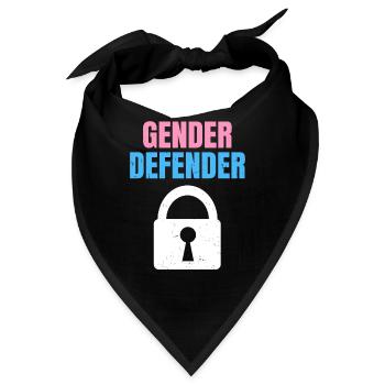 Gender Defender Zitat für einen Keeper der Gender - Bandana - Schwarz - Vorne