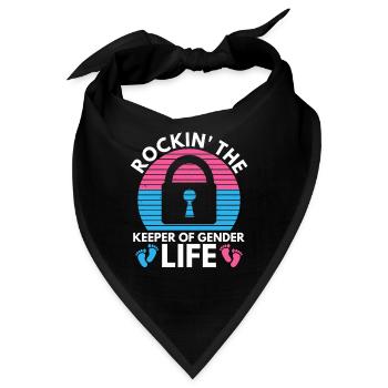 Gender Reveal Design für eine Gender-Hüterin - Bandana - Schwarz - Vorne