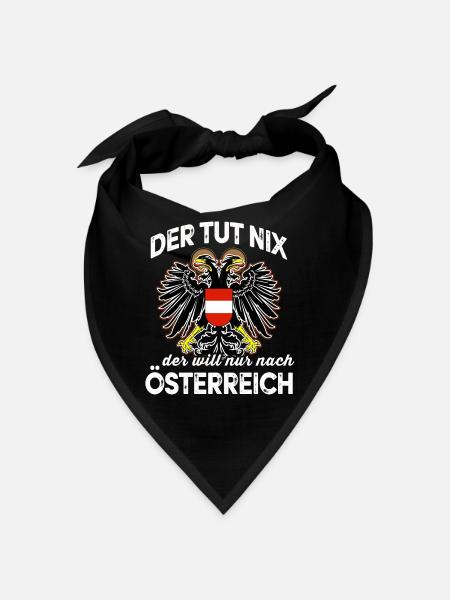 Österreich Flagge Wien Tirol Steiermark Austria - Bandana - Schwarz