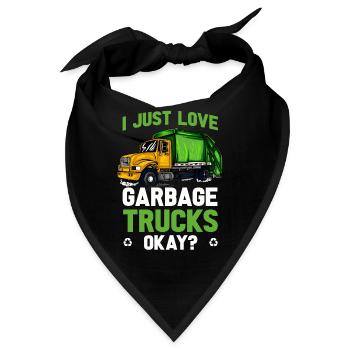 Müllmann Geschenk Müll Müllabfuhr Abfall Beruf - Bandana - Schwarz - Vorne