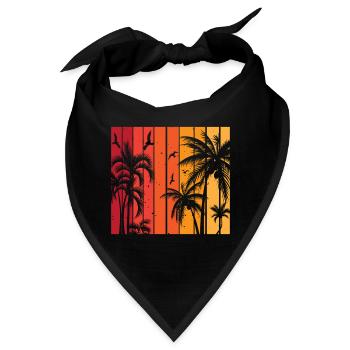 Palmen - Bandana - Schwarz - Vorne