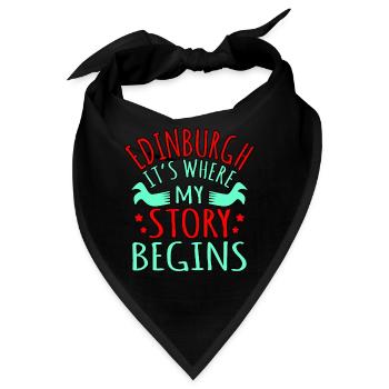 Edinburgh Story geschenk - Bandana - Schwarz - Vorne