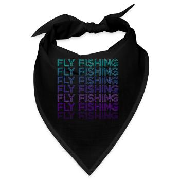 Fliegenfischen Fischer Retro - Bandana - Schwarz - Vorne