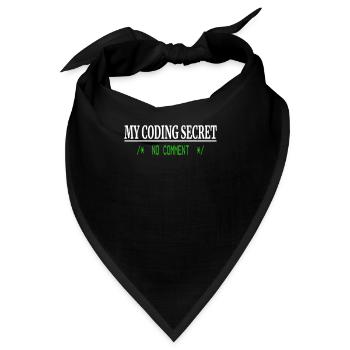 Lustiger Programmierer Humor - Coding Secret No - Bandana - Schwarz - Vorne