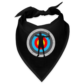 Bogenschießen Zielscheibe Bogenschütze - Bandana - Schwarz - Vorne