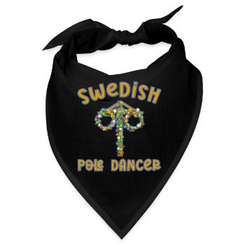 Midsommar Schweden Mittsommerfest lustig Maibaum - Bandana - Schwarz - Vorne