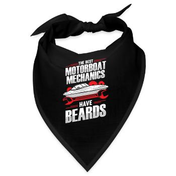 Bootsmechaniker Bart Schiffsmechaniker Geschenk - Bandana - Schwarz - Vorne