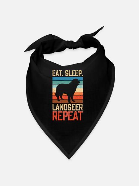Manger dormir Landseer Répéter - Bandana - noir