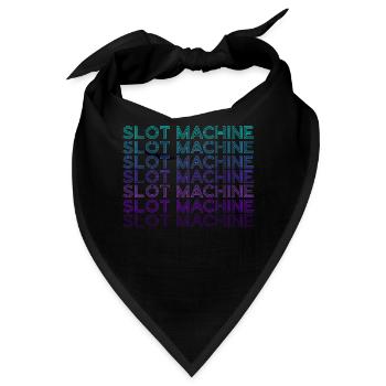 Slot Machine Casino Gambling Las Vegas Retro - Bandana - Schwarz - Vorne