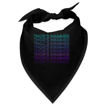 Thors Hammer Mjolnir Wikinger Nordisch Retro - Bandana - Schwarz - Vorne