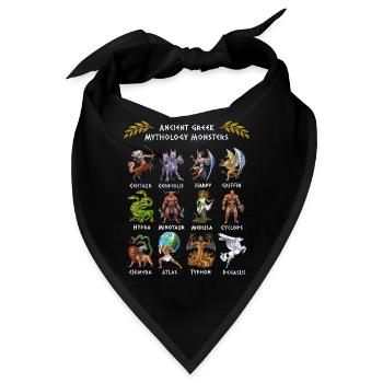 Monster der antiken griechischen Mythologie - Bandana - Schwarz - Vorne