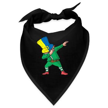 Dabbing St Patty Ukraine St. Patrick's Shenanigan - Bandana - Schwarz - Vorne