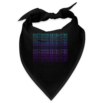 Softwareentwickler Computerprogrammierer Retro - Bandana - Schwarz - Vorne