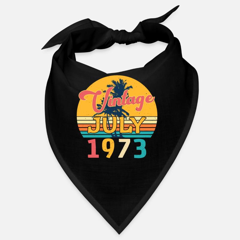1973 July Vintage With Palm Trees Bandana