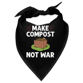 Kompostierung Kompost Wurm Abfall - Bandana - Schwarz - Vorne