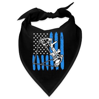 Compoundbogen Bogenschütze USA Bogenschießen - Bandana - Schwarz - Vorne