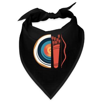 Langbogen Bogenschütze Bogenschießen - Bandana - Schwarz - Vorne