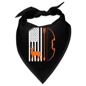 Bogenschütze Jäger USA Bogenschießen - Bandana - Schwarz - Vorne