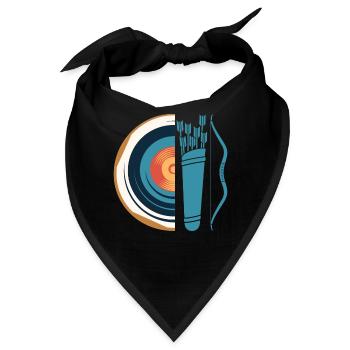 Langbogen Bogenschütze Bogenschießen - Bandana - Schwarz - Vorne