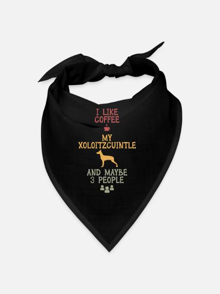 I like coffee my Xoloitzcuintle and maybe 3 people - Bandana - Schwarz - Vorne