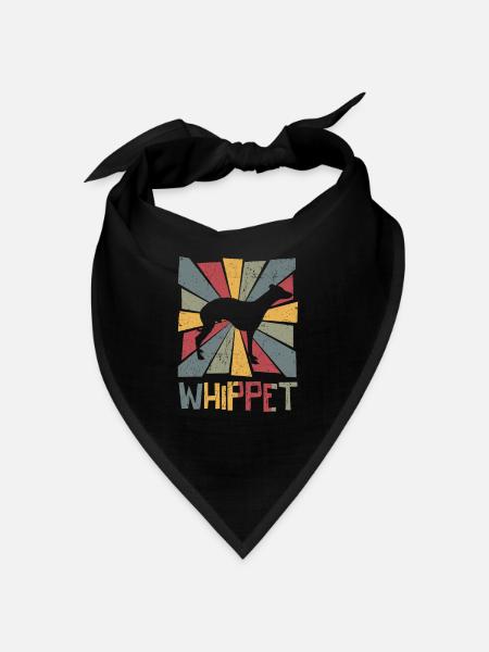 Whippet - Bandana - Schwarz - Vorne