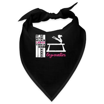 Sprung Boden Stufenbarren Balken Gymnastik Lustig - Bandana - Schwarz - Vorne