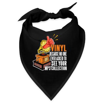 Vinyl, weil niemand deine MP3-Sammlung sehen will - Bandana - Schwarz - Vorne