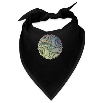 Sonnenblumenkerne Fibonacci Spirale Goldener Schnitt Math - Bandana - Schwarz - Vorne