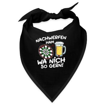 Nachwerfen Ham Wa Nich So Gern Dart Bier Darts - Bandana - Schwarz - Vorne