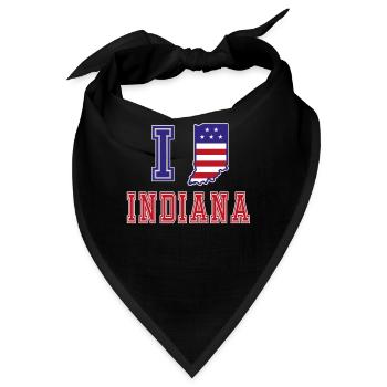 Indiana USA I love Albama - Bandana - Schwarz - Vorne