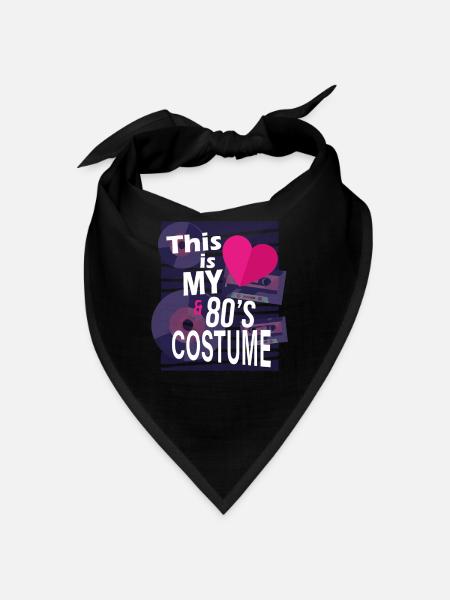 Voici ma cassette de costume en laque cœur des années 80 - Bandana - noir