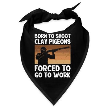Geboren zum Tontaubenschießen - Bandana - Schwarz - Vorne