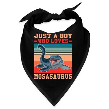 Meeresbiologe Mosasaurus Uhrzeit Dinosaurier - Bandana - Schwarz - Vorne