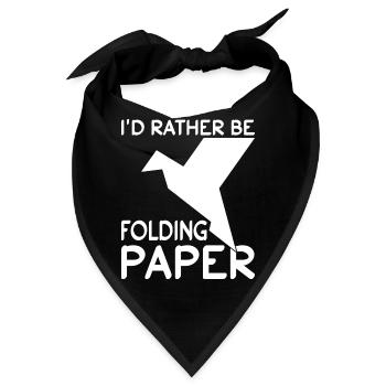 Origami Papier Flieger Papier Kunst Pilot - Bandana - Schwarz - Vorne
