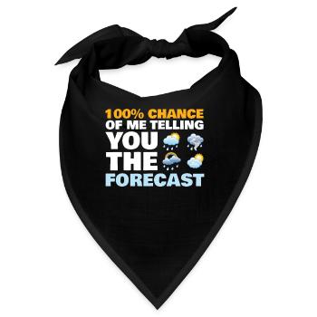 100 % Chance, Dass Ich Ihnen Die Vorhersage Für - Bandana - Schwarz - Vorne