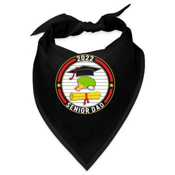 Klasse von 2022 Senior Paddleball Dad Graduation - Bandana - Schwarz - Vorne