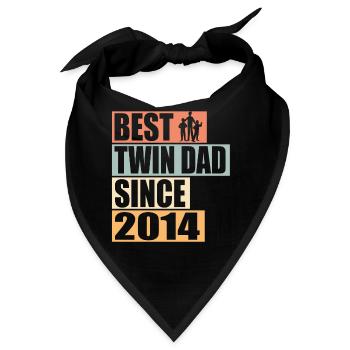 Zwillinge Vater Zwillingsvater seit 2014 - Bandana - Schwarz - Vorne
