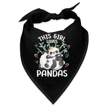 Dieses Maedchen Liebt Pandas - Bandana - Schwarz - Vorne
