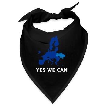 Yes We Can Ukraine Beitritt In EU - Bandana - Schwarz - Vorne