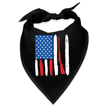 USA Flinte Waffe Tontaubenschießen - Bandana - Schwarz - Vorne
