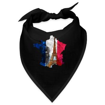 Frankreich - Bandana - Schwarz - Vorne