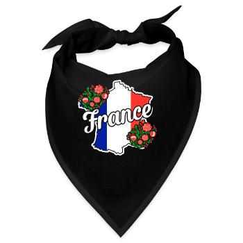 Frankreich - Bandana - Schwarz - Vorne